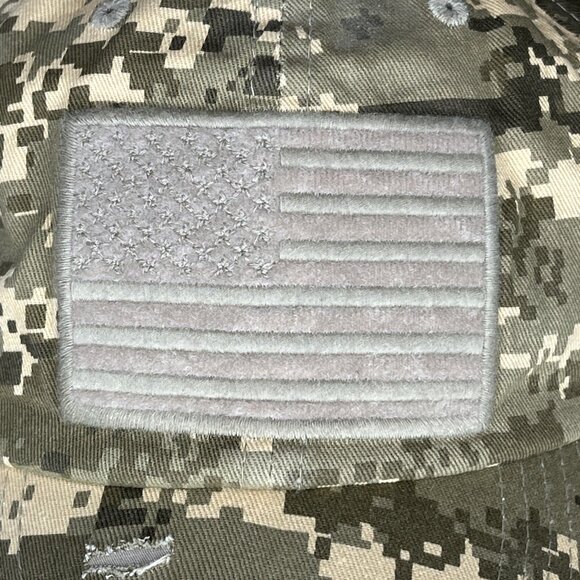 Kbethos Digital Camo Womens Hat American Flag Distressed Adjustable Cap - Picture 7 of 12